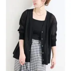 (B.C STOCK)リネン混シアーカーディガンのサムネイル