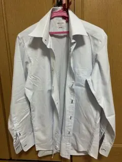 ORIHICA 長袖ワイシャツ L(41-85) ブルー系とブルーの方眼柄シャツ