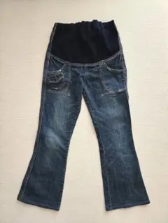 EDWIN マタニティーデニム ジーンズ パンツ フレアデニム Lサイズ