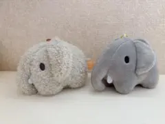 ミッフィ ブルーナ アニマル ぬいぐるみ マスコット キーホルダー グレー ゾウ
