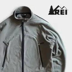 00s REI アールイーアイ フリース ジャケット 切り替え グレー