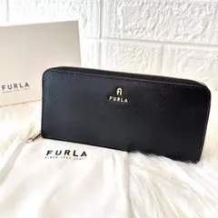未使用級✨FURLA 長財布 ラウンドファスナー アーチロゴ ブラック
