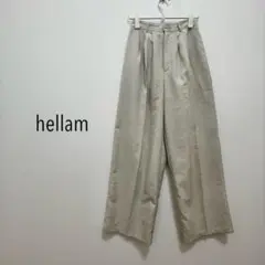 美品 ヘラム hellam ベージュ スラックス ワイドパンツ