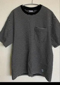 【美品】ORCIVALオーシバル ハイカウントジャージーボーダーＴシャツ