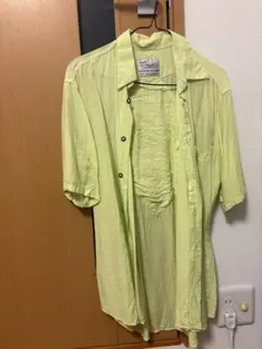 古着 半袖シャツ 明るい黄色