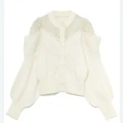 SNIDEL スナイデル レースコンビニットプルオーバー