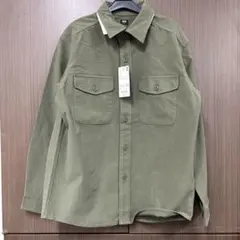 UNIQLO ユニクロ　ジャージーオーバーシャツ　長そで　オリーブ