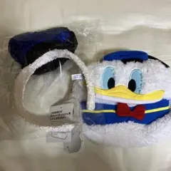 カチューシャ ドナルドスパンコール＆【新品】ディズニーストア　ポーチ
