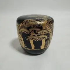 輪島塗 木製 漆塗り 金彩 螺鈿蒔絵 棗のサムネイル