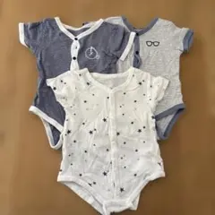 ベビー肌着 半袖ロンパース　3枚セット