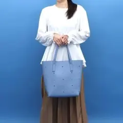 ❤新品・未使用❤【COOCO】星柄刺繍 フェイクレザー トートバッグ A4収納