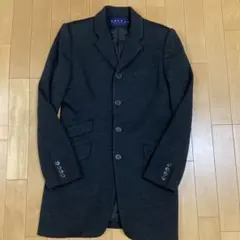 超美品 ポロラルフローレン ウール ビジネスコート 中綿ライナー付 黒