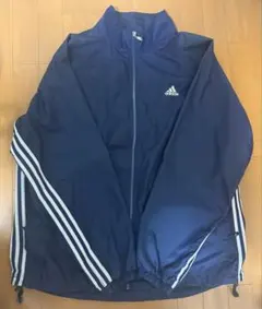 adidas ネイビー ナイロンジャケット