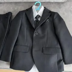 110cm黒ストライプスーツ4点セットOLIVERHOUSE