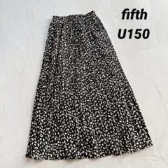 未使用品✨️【フィフス】ロングスカート ギャザー 黒 豹柄 レオパード U150