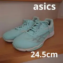 asics　アシックスミントグリーンスニーカー　24.5センチ　軽量　レディース