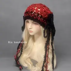 猫耳帽子　猫耳　ニット帽　帽子　パンク系　星　y2k ゴスロリ　ハンドメイド