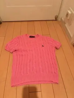 Polo Ralph Lauren ケーブルニット 半袖 ピンク