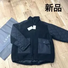 LEPSIM ブラック フリースジャケット　ボア　レプシィム　ブルゾン