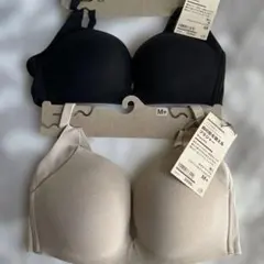 無印胸の形を整えるブラジャー 2色セット Mサイズ