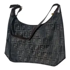 Fendi FFロゴショルダーバッグ ダークブラウン/ブラック