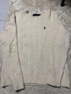 Polo Ralph Lauren ケーブルニットセーター Mサイズ アイボリー