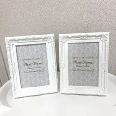 ホワイトフォトフレーム L判 セット