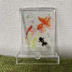 金魚　ひのき　アート　3D 飾り　お祝い 金魚 ひのき アート 3D アクリル 祝い 枡 ギフト - メルカリ