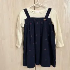 美品　SLAP SLIP 長袖ワンピース 100cm ネイビー