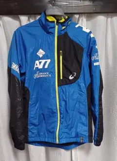 な*ど様 asicsA77 スポーツウィンドブレーカー 青・黒　『訳あり』