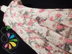 ヴィンテージ 古着 昭和レトロ アンティーク ローズ カーネーション ワンピース