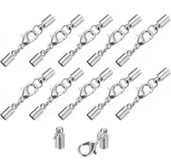 10個セット　レザーコードエンドキャップ　ロブスタークローフック