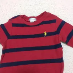 【人気】ラルフローレン ベビー 85 90 長袖Tシャツ ワッフル ポニー刺繍