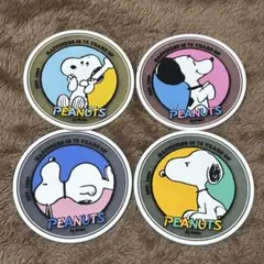 スヌーピー クリアラバーコースター 　4点セット