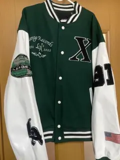 X-LARGE スタジャン ダークグリーン/ホワイト