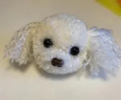 ハンドメイド犬の顔ブローチ