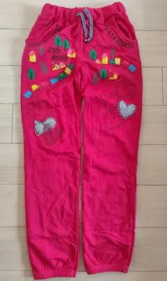 新品　rough　裏毛スウェットパンツ　フリーサイズ　ビビッドピンク