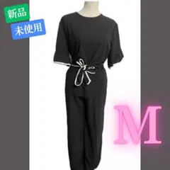 レディース フォーマル フリル パンツドレス セットアップ パンツスーツ M