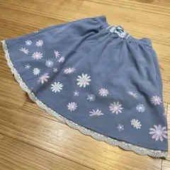 アクシーズファム花柄スカート 青色 140センチ