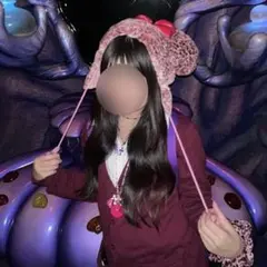 ディズニー ヒョウ柄 ファンキャップ ピンク