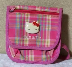 Hello Kitty ショルダーバッグ ピンク チェック柄