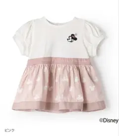 【新品未使用】プティマイン　ディズニー　ミッキーミニーチュニック　ピンク　110