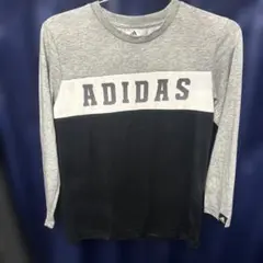 adidas 長袖カットソー グレー ブラック J150 男の子