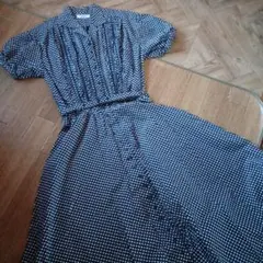 お値下 INGEBORG ドット シャツワンピース Aライン 日本製 美品