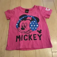 babydoll ホットピンク　Tシャツ　ミッキー　100cm