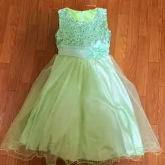 ライトグリーン スパンコールドレス