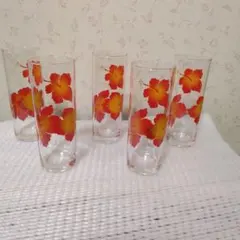 レトロなグラス5個セット