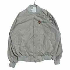 USA製 ナイロンジャケット ブルゾン 企業ロゴ 刺繍 裏地付き v46①