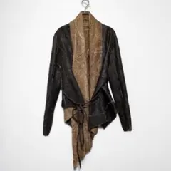 03AW Rick Owens ラムレザー 変形 ライダースジャケット