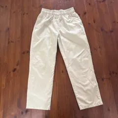 ベージュ チノパン ゴムウエスト